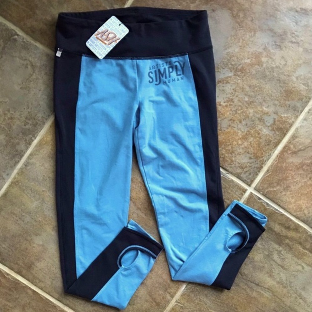 NEW with Tags MOVE Alternative Apparel Lean Into It Navy Blue Leggings Medium
